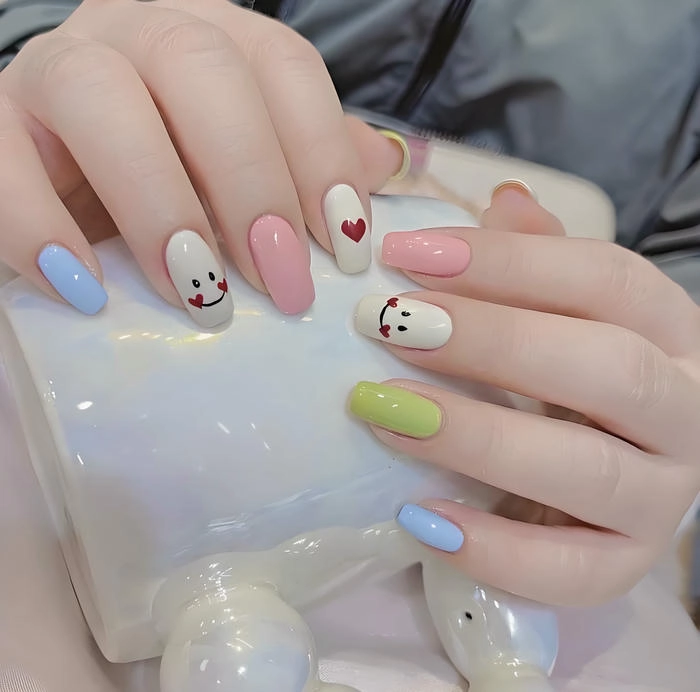 sơn móng tay pastel cute