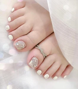 Các mẫu nail chân tôn da đẹp