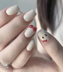 Mẫu nail Hello Kitty siêu xinh