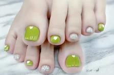 Tuyển chọn 196+ mẫu nail chân xanh lá tươi mát siêu xinh