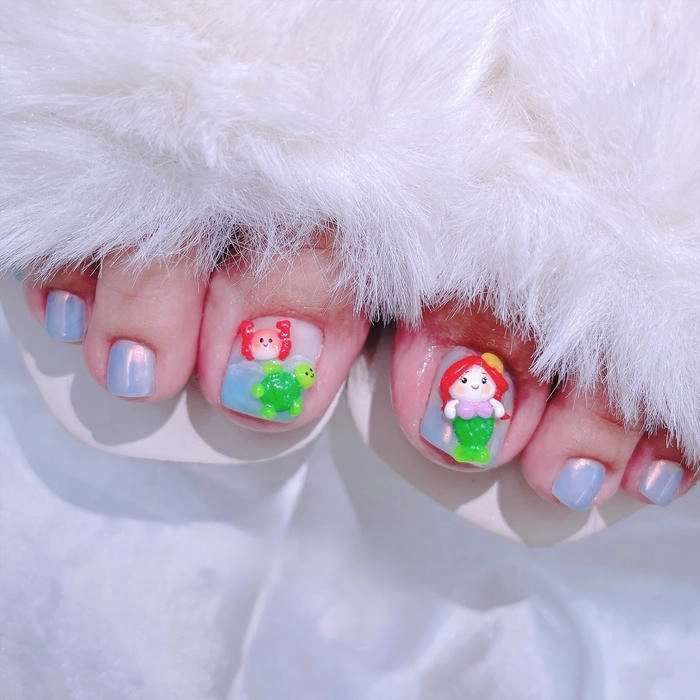 Mẫu nail chân móng ngắn trẻ trung