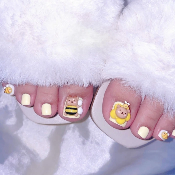 Mẫu nail chân ngắn dễ thương nhẹ nhàng