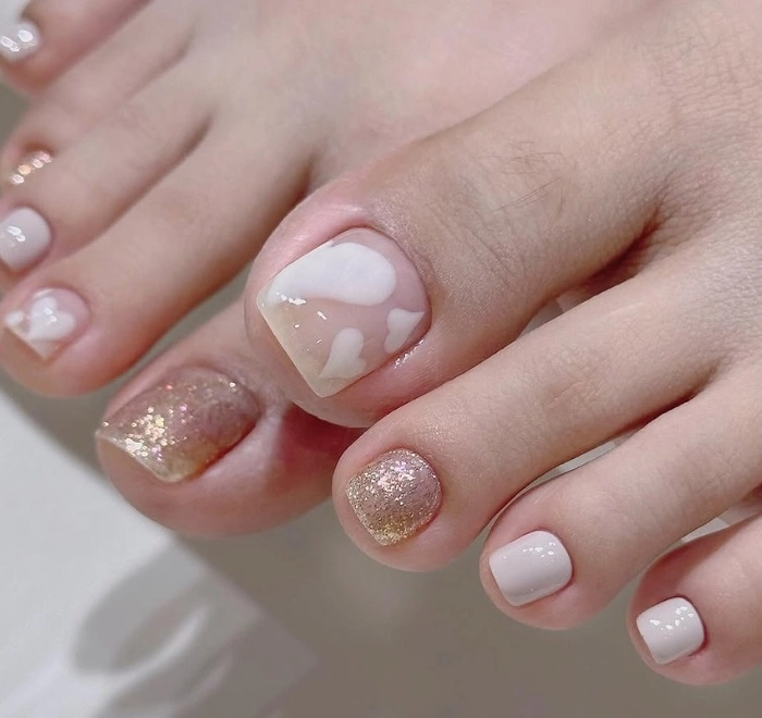 Mẫu nail chân xinh đơn giản dễ làm