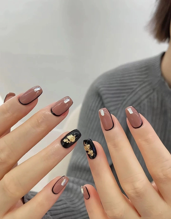 Mẫu nail cho người già không chói mắt
