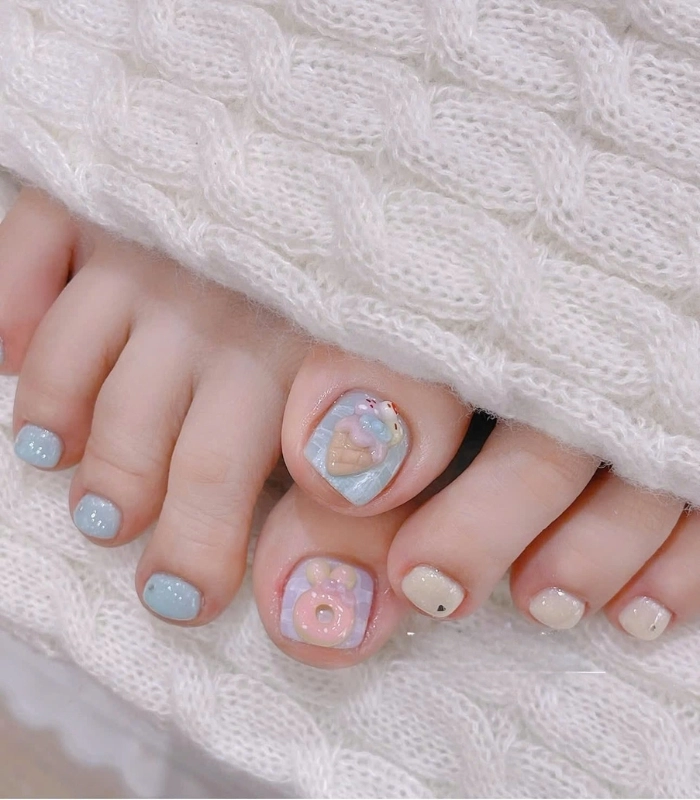 Mẫu nail đẹp tôn da chân