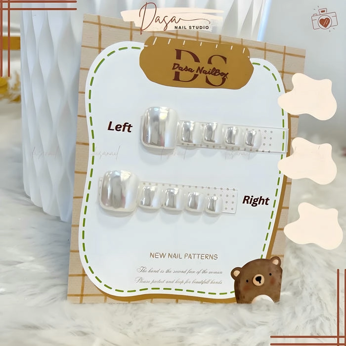 Nail box chân ánh nhũ