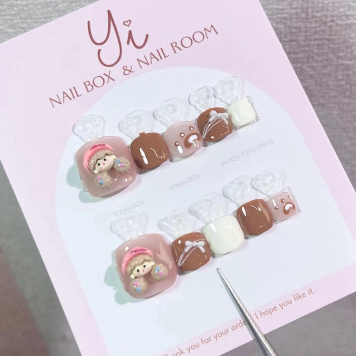 Nail box chân đơn giản dễ dán