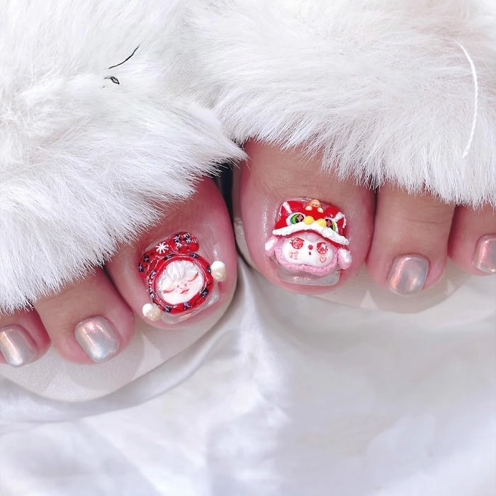 Nail chân đơn giản cho móng ngắn
