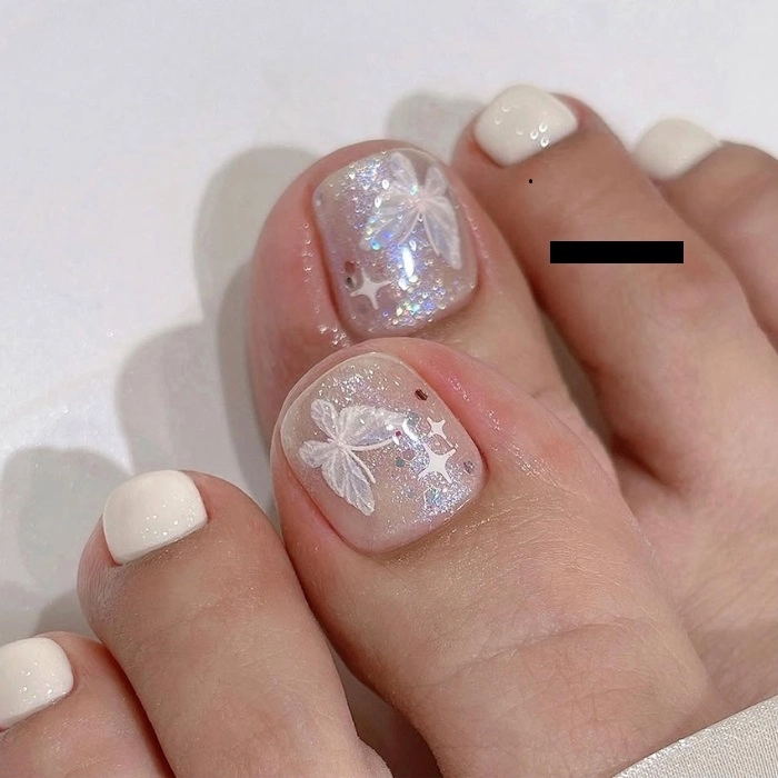 Nail chân kim tuyến đẹp