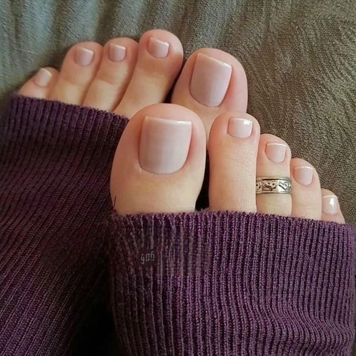 Nail chân màu nude cực xinh