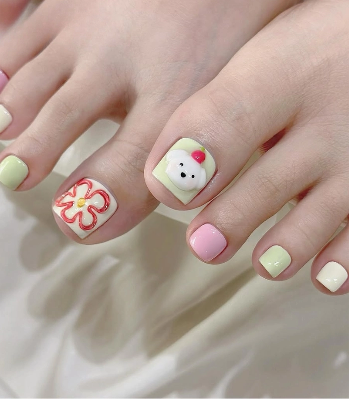 Nail chân nhẹ nhàng tôn da