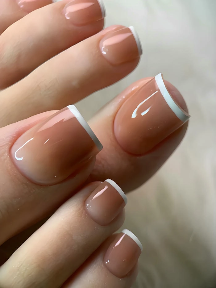 Nail chân ombre màu tím hồng