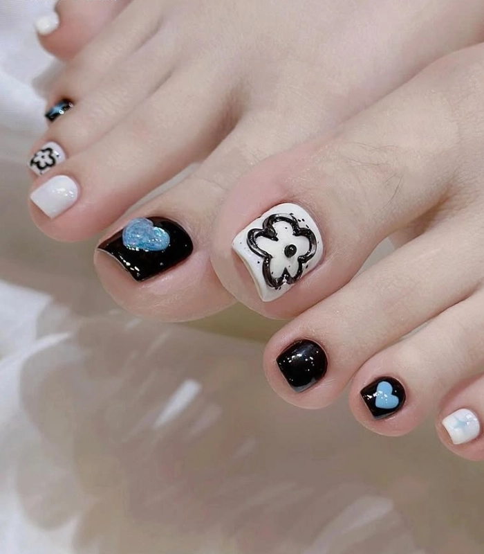 Nail chân tôn da phong cách