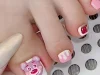 Gợi ý 211+ mẫu nail chân gấu dâu Lotso cute, ngọt xỉu