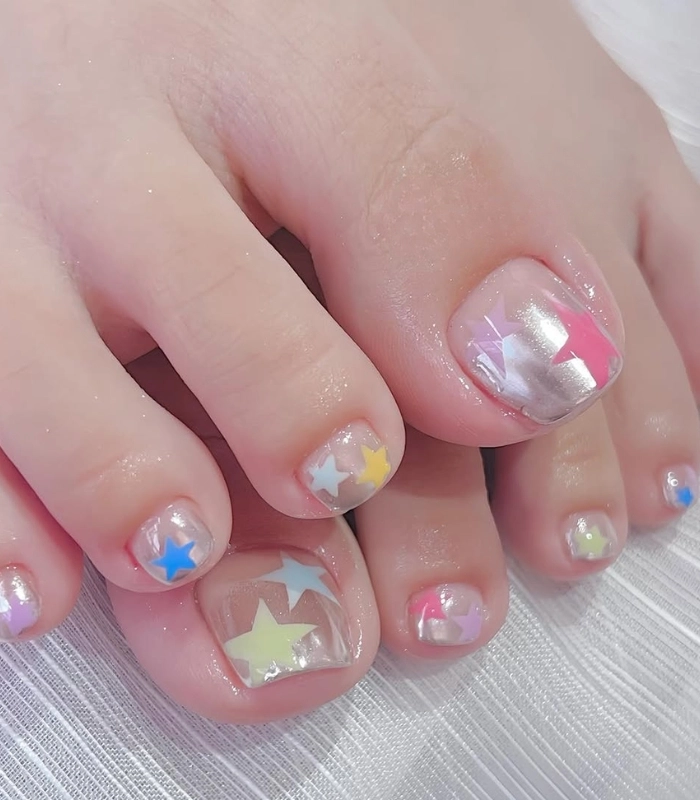 Nail chân xinh đơn giản phong cách