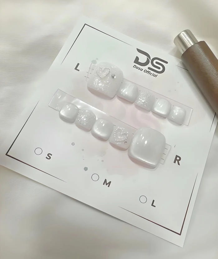 Nailbox chân kiểu trong veo