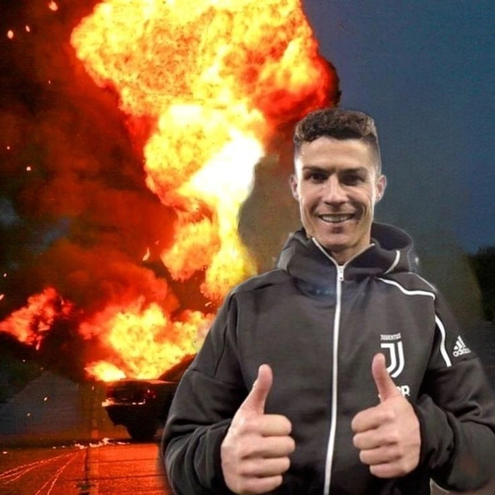 Ảnh Ronaldo meme biểu cảm gắt