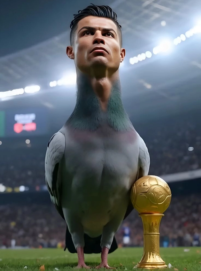 Ảnh Ronaldo meme đăng story