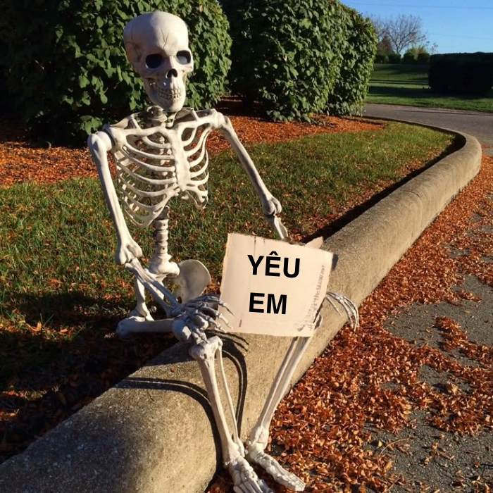 Ảnh Skeleton meme chờ đợi