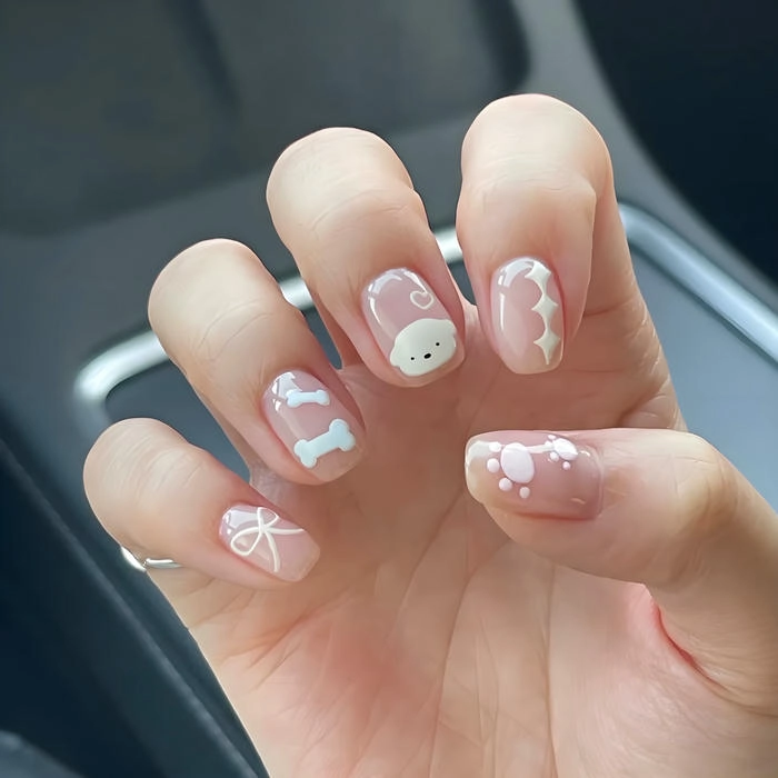 Mẫu nail dấu chân chó đẹp