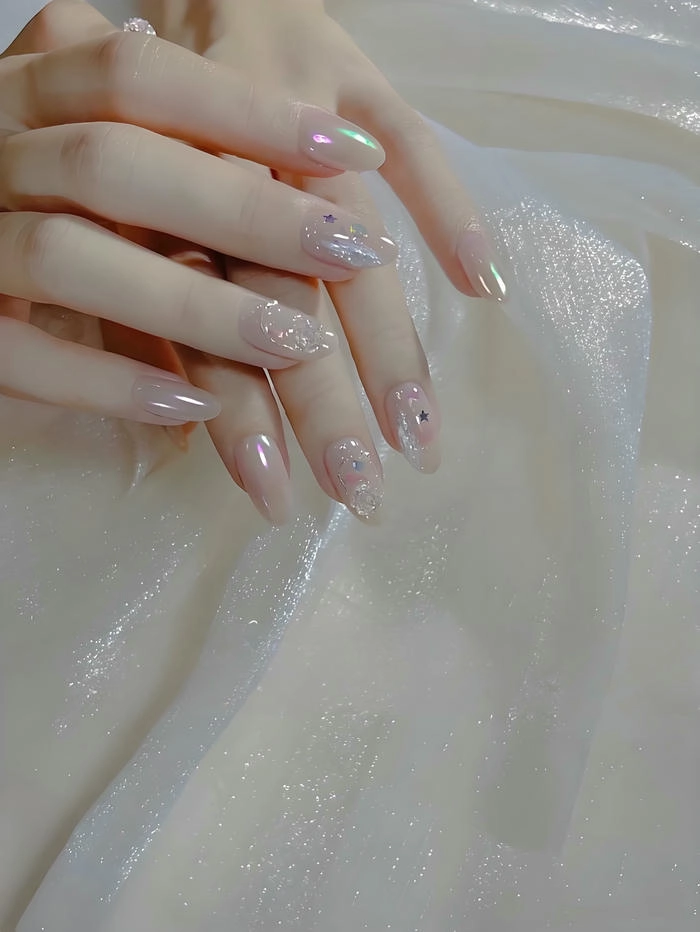 Mẫu nail gel ngọc trai