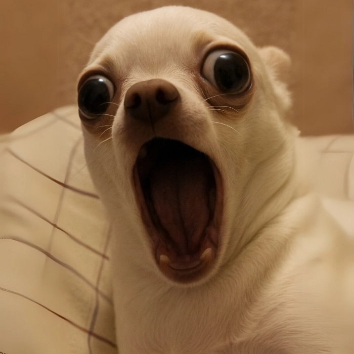 Meme Chihuahua biểu cảm gắt