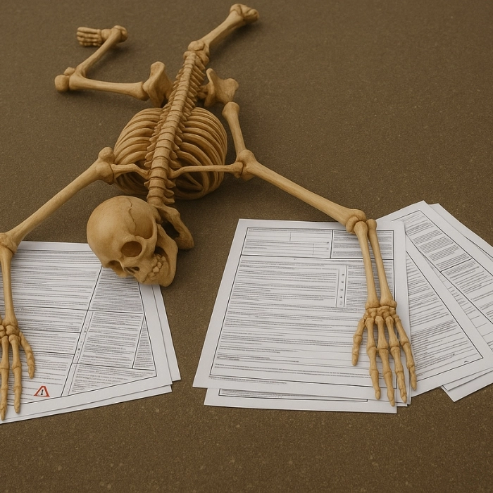 Meme Skeleton chán đời