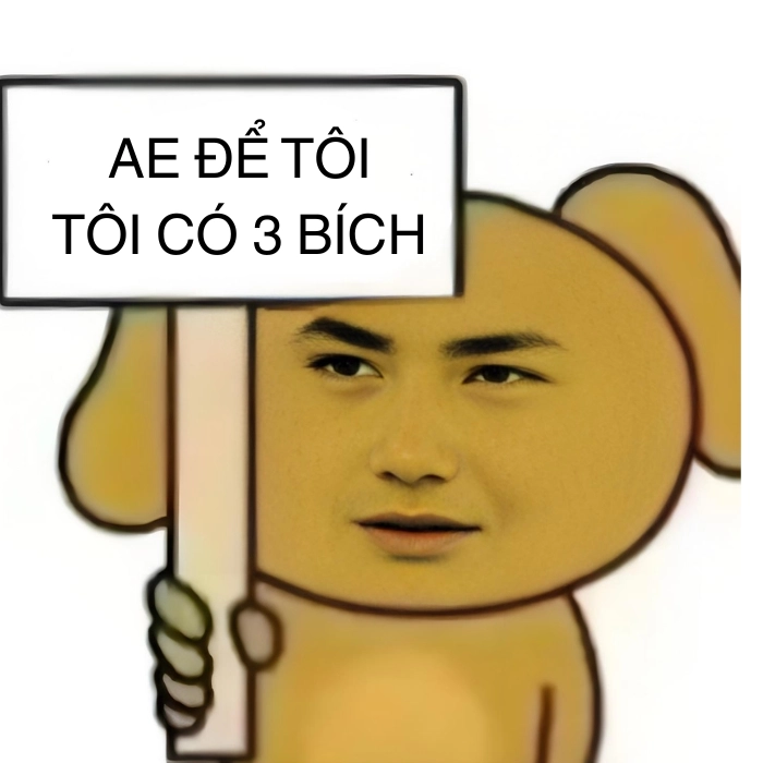 Meme giơ bài 3 bích