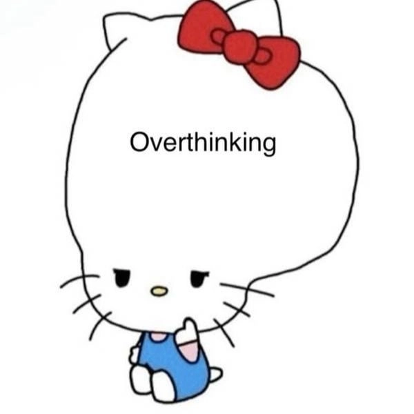 Meme overthinking nhìn xa xăm
