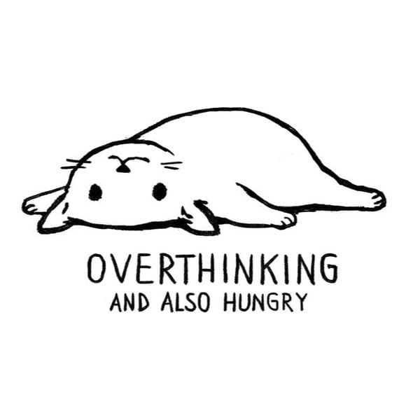 Meme overthinking như mất hồn