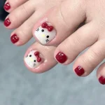 Móng chân Hello Kitty phong cách Nhật