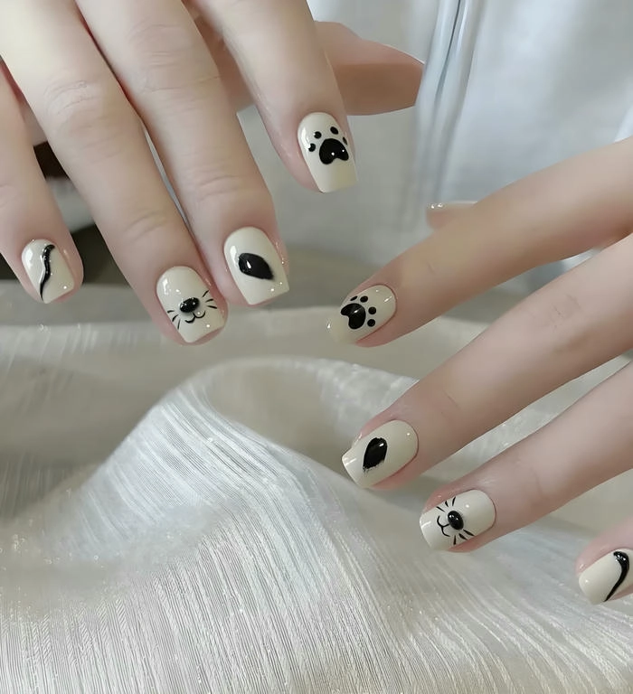 Nail chân chó kiểu hoạt hình