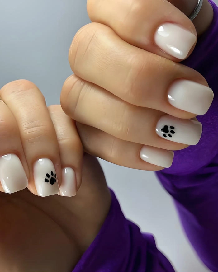 Nail chân chó phối màu pastel