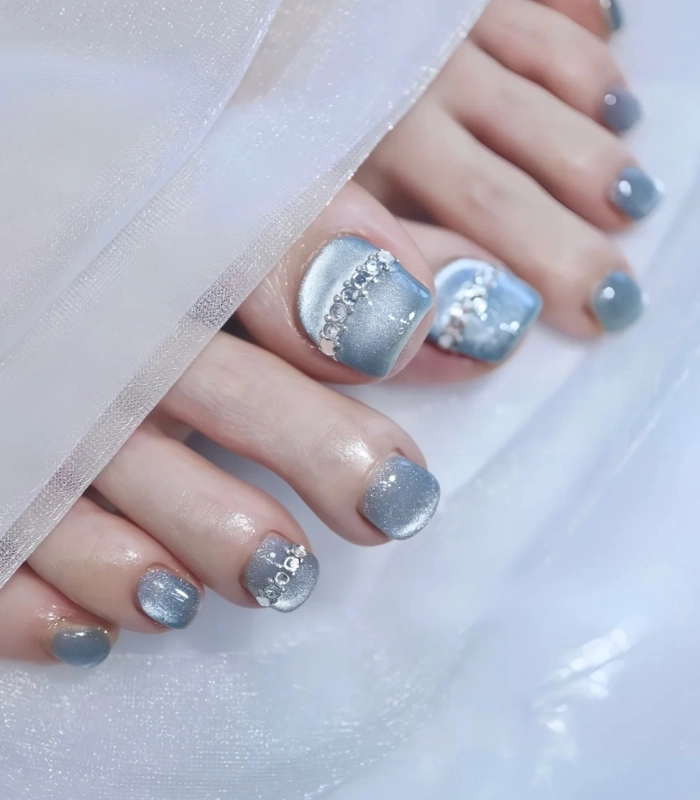 Nail chân trắng da đẹp