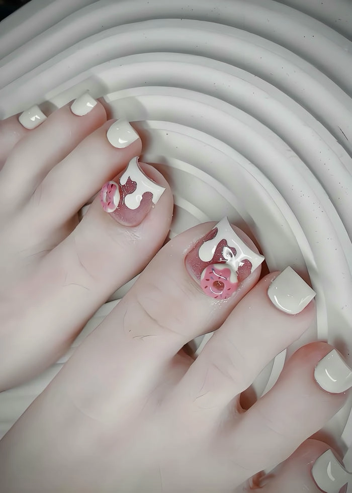 Nail chân trắng đẹp