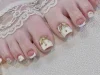 Tuyển tập 188+ mẫu nail chân màu trắng sữa xinh xỉu