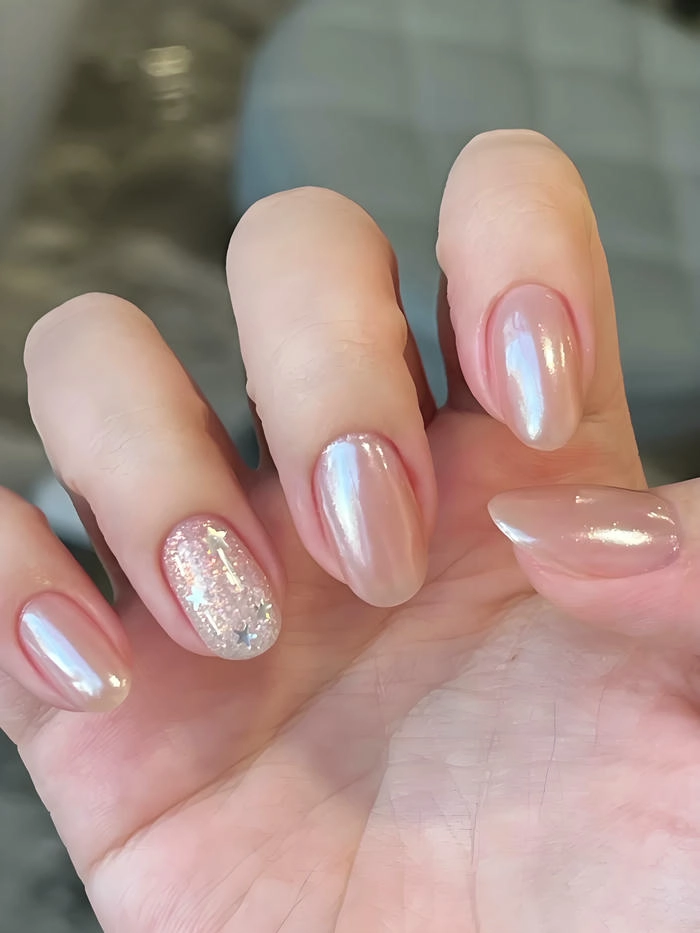 Nail gel ngọc trai lung linh