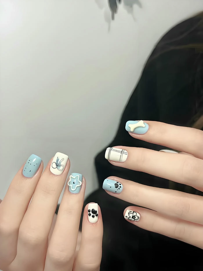 Nail hình chân chó cute