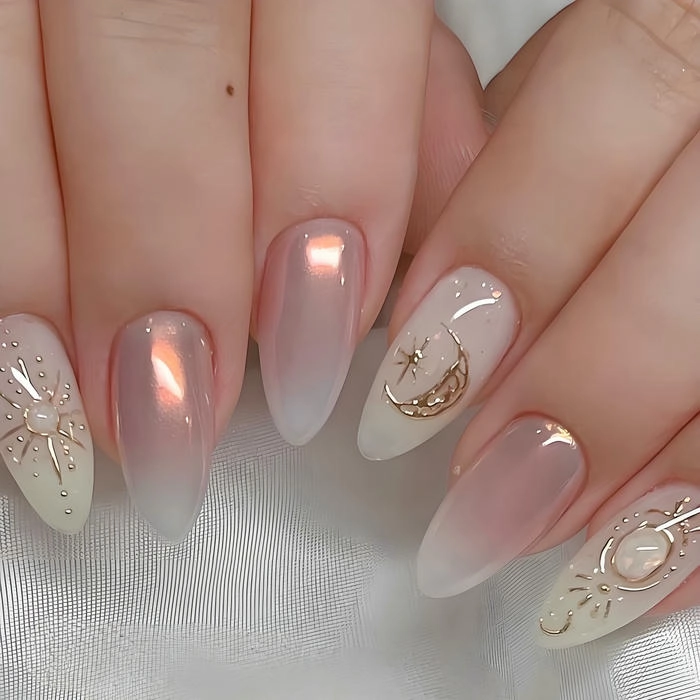 Nail màu ngọc trai sang