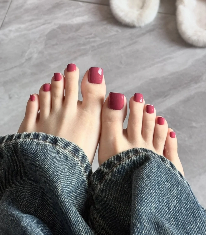 Nail móng chân trắng da