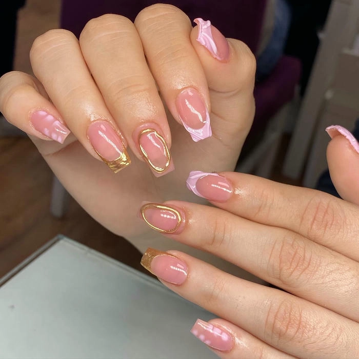 mẫu nail tay móng vuông