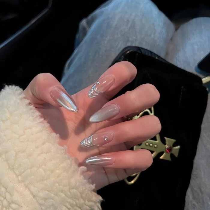 mẫu nail vẽ đơn giản sang trọng