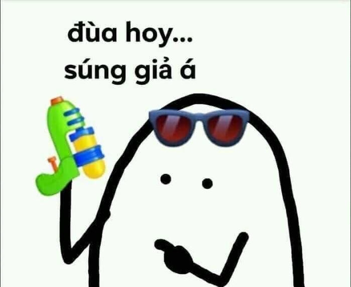 Ảnh meme cầm súng bá đạo