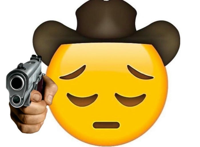 Meme icon cầm súng ngầu
