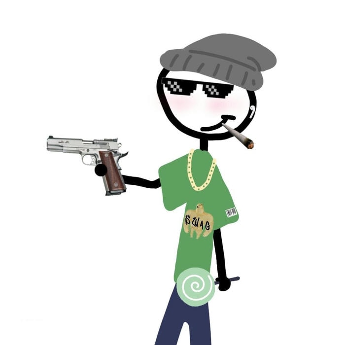 Tay cầm súng meme ngầu