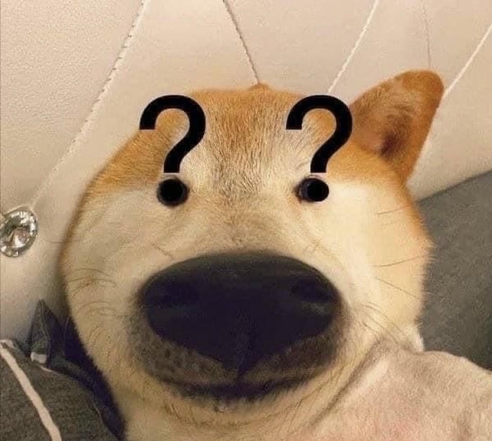 meme dấu hỏi chấm nhìn ngáo ngáo