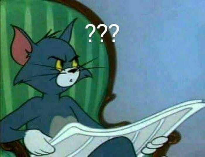 meme dấu hỏi chấm nhìn ngu ngu dễ thương