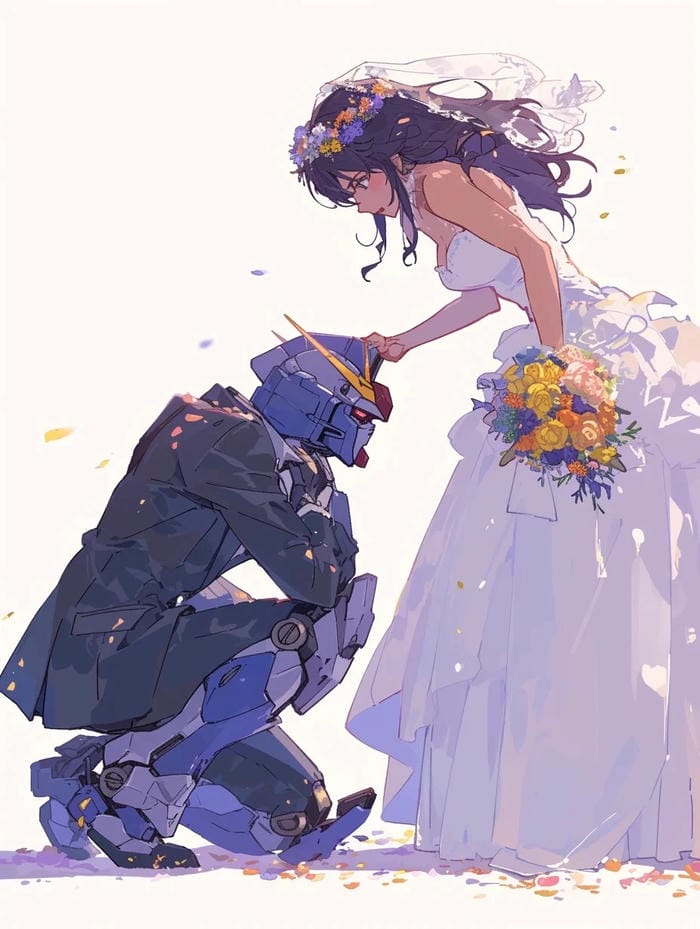 ảnh anime cô dâu chú rể cute