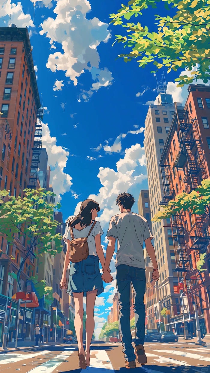 ảnh anime nắm tay đẹp