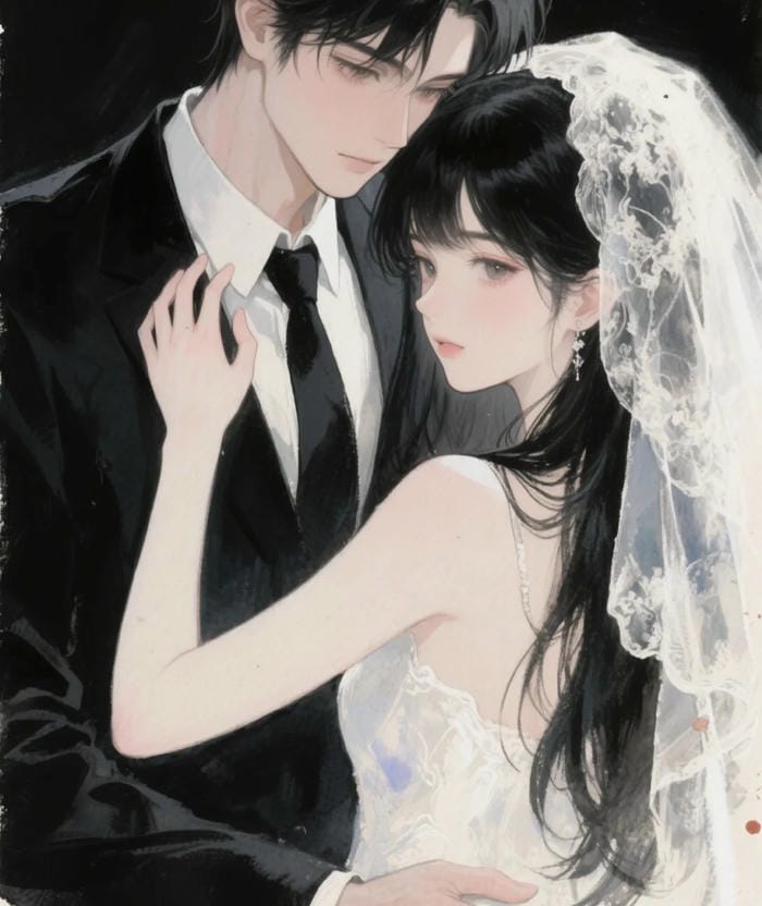 anime cô dâu chú rể chibi